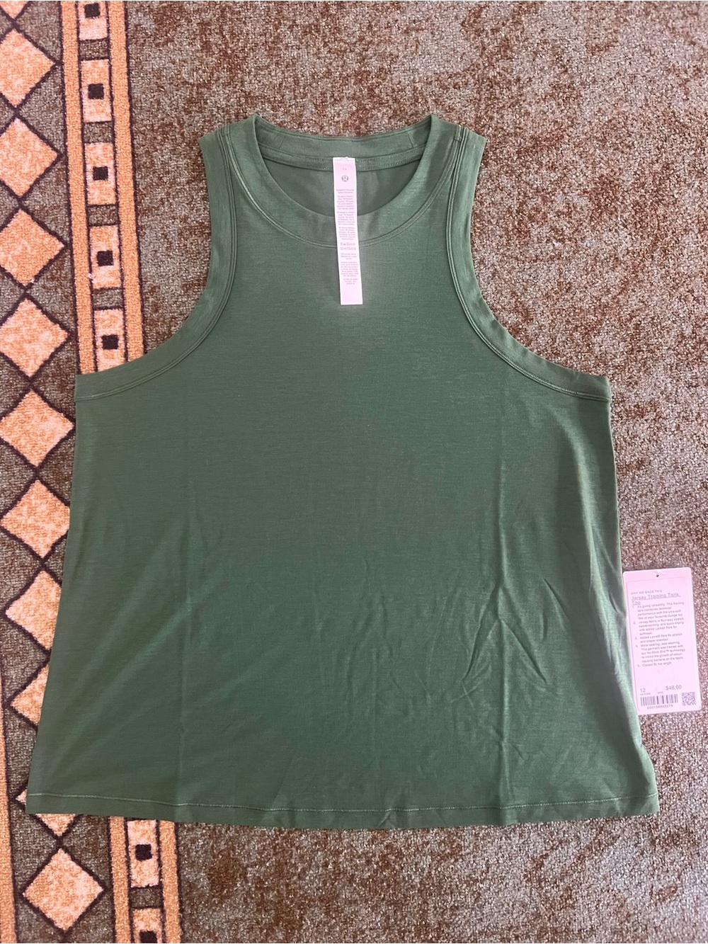 lululemon athletica Green High-Neck Athletic Tank